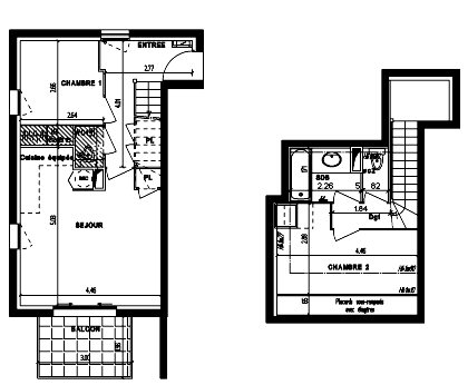 2-bed duplex example